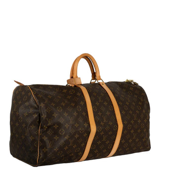 Sac Keepall 55 Vintage en toile monogram marron