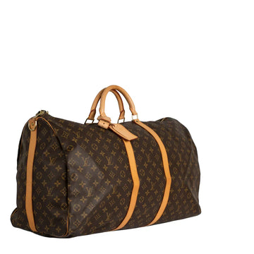 Sac Keepall 60 Vintage en toile monogram marron