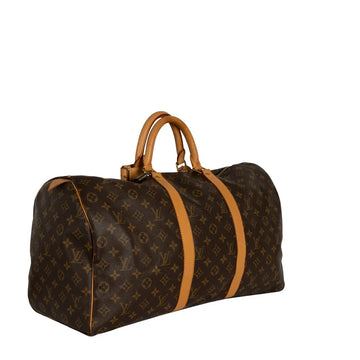 Sac Keepall 50 Vintage en toile monogram marron