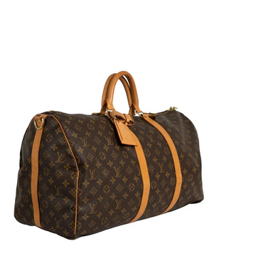 Sac Keepall 55 Vintage en toile monogram marron