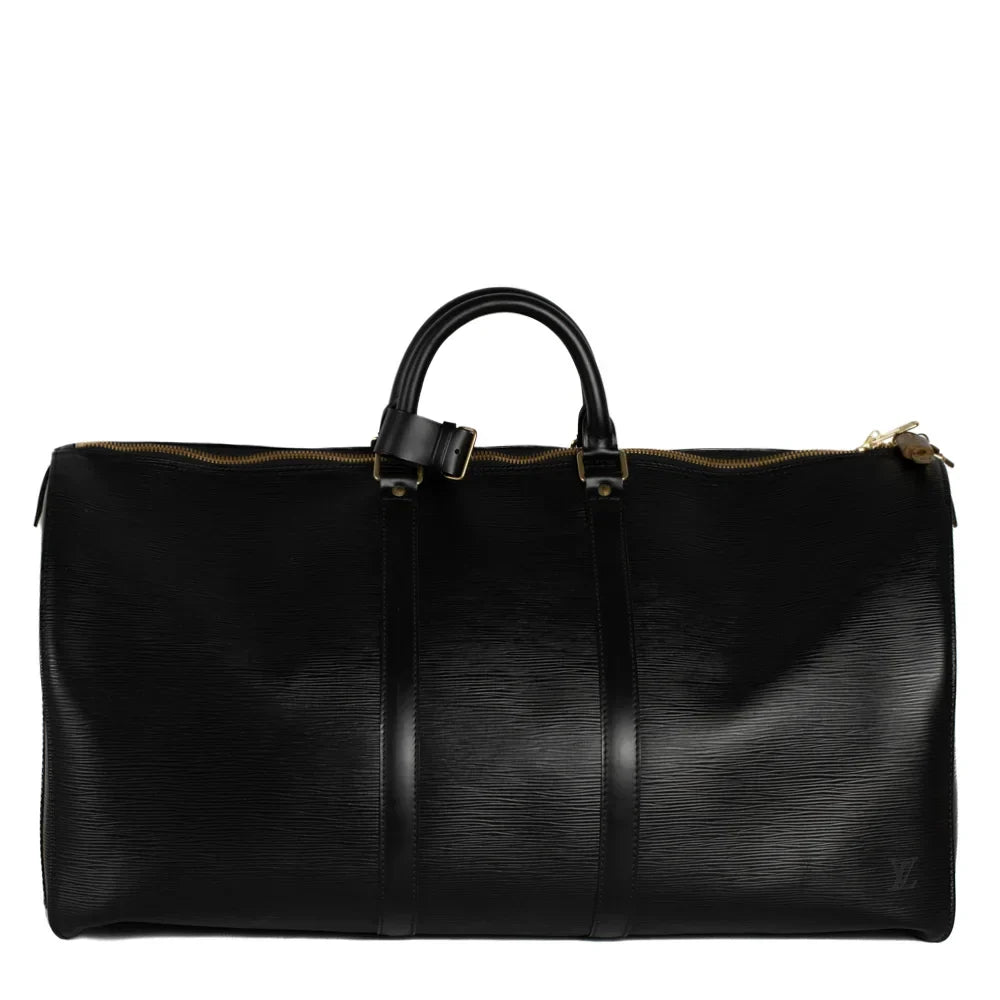 Sac Keepall 55 Vintage en cuir épi noir