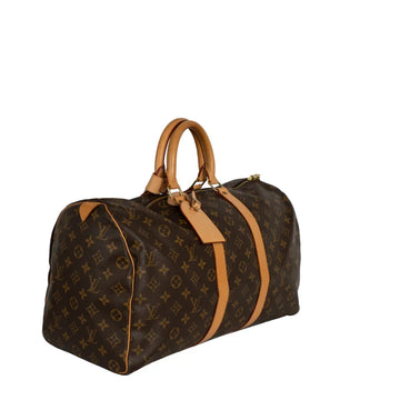 Sac Keepall 45 Vintage en toile monogram marron