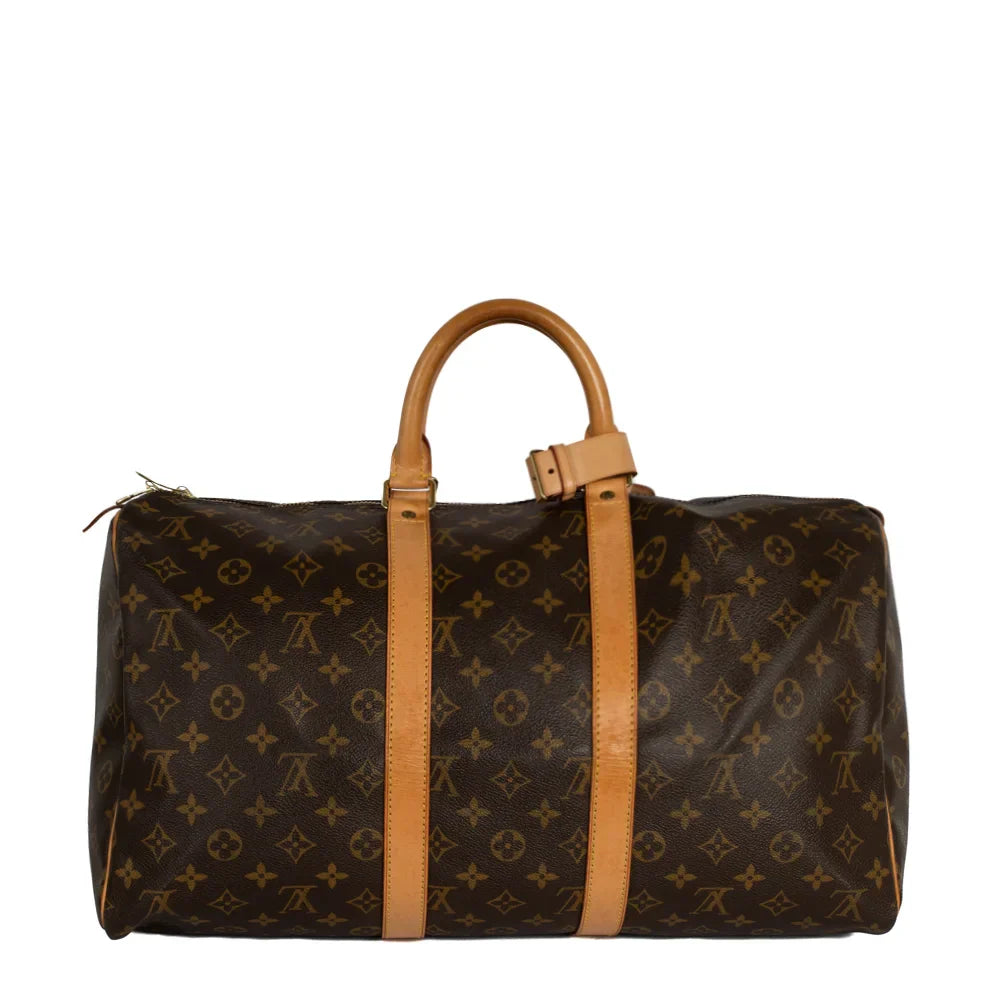 Sac Keepall 45 Vintage en toile monogram marron