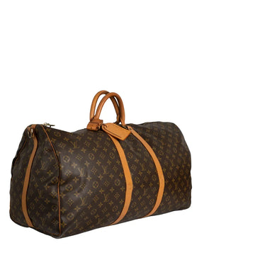 Sac Keepall 60 Vintage en toile monogram marron
