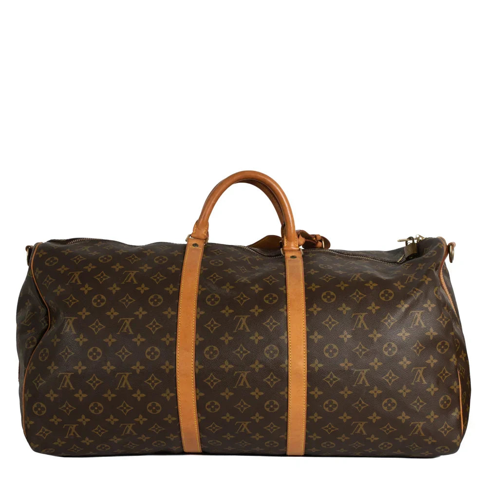 Sac Keepall 60 Vintage en toile monogram marron