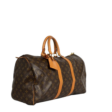 Sac Keepall 45 Vintage en toile monogram marron