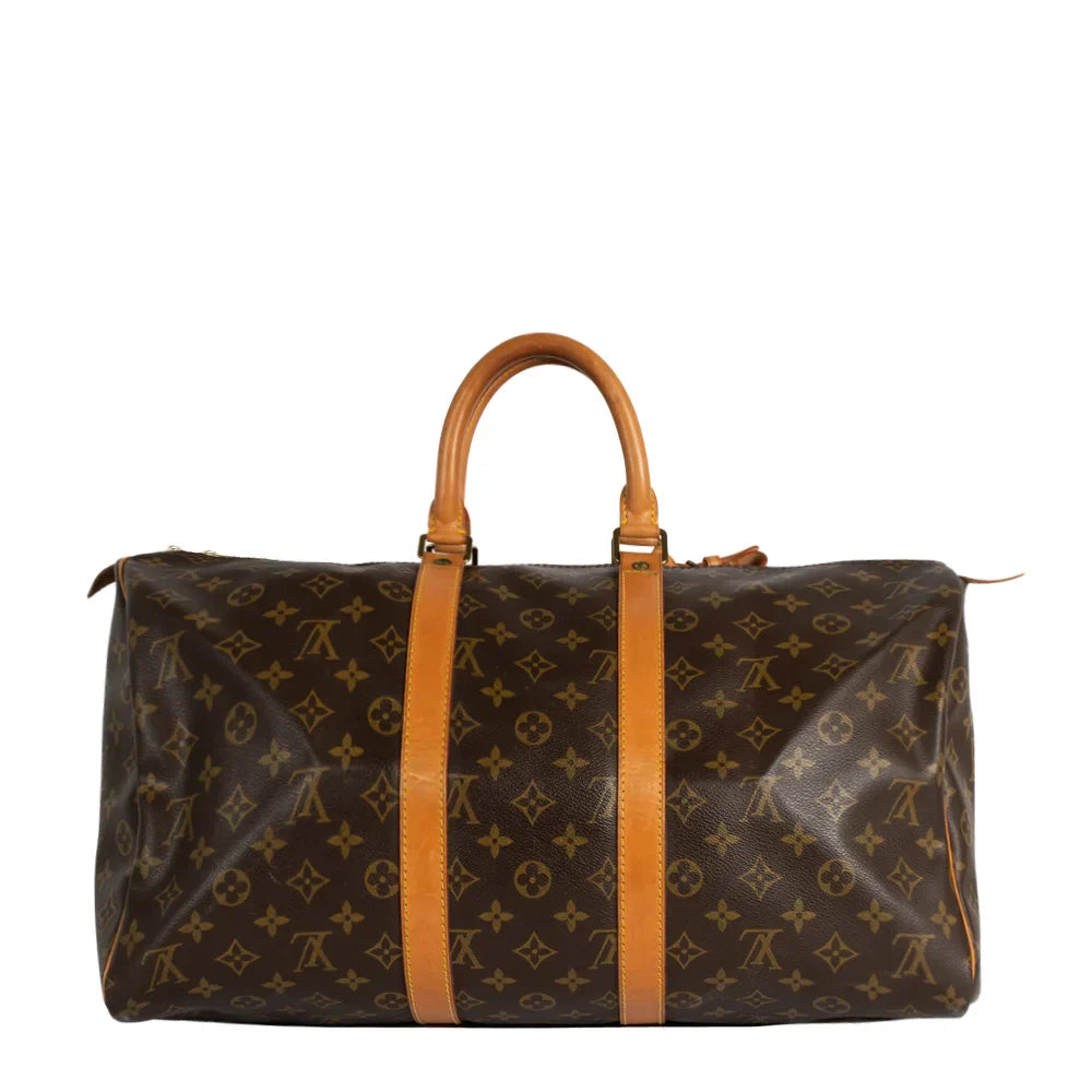 Sac Keepall 45 Vintage en toile monogram marron