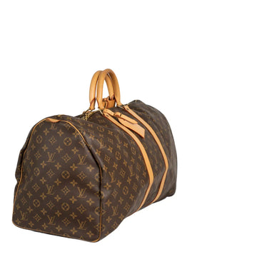 Sac Keepall 55 Vintage en toile monogram marron