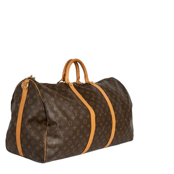 Sac Keepall 60 Vintage en toile monogram marron