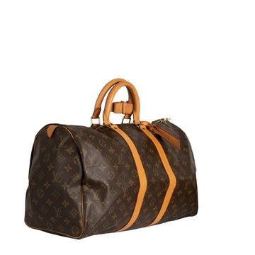 Sac Keepall 45 Vintage en toile monogram marron