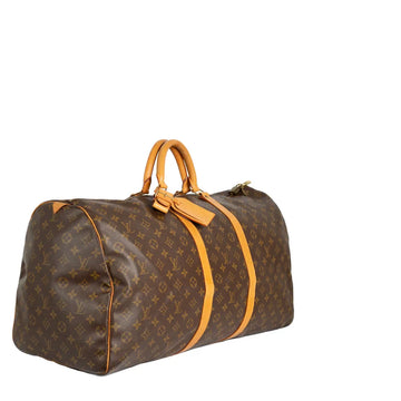 Sac Keepall 60 Vintage en toile monogram marron