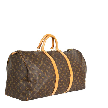 Sac Keepall 55 Vintage en toile monogram marron