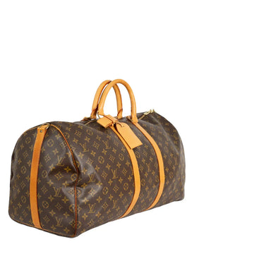 Sac Keepall 60 Vintage en toile monogram marron