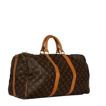 Sac Keepall 50 Vintage en toile monogram marron