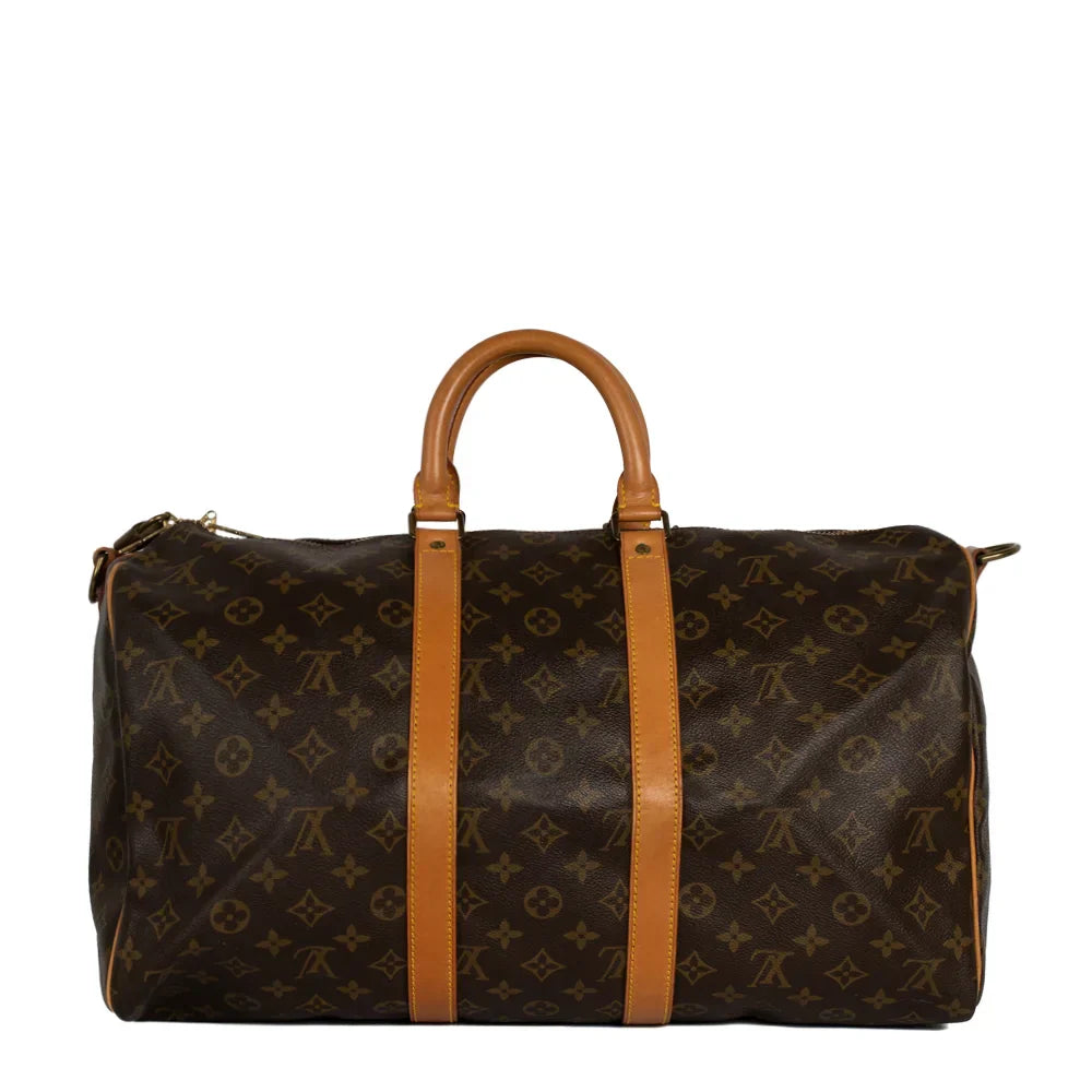 Sac Keepall 45 Vintage en toile monogram marron