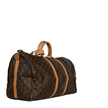 Sac Keepall 55 Vintage en toile monogram marron