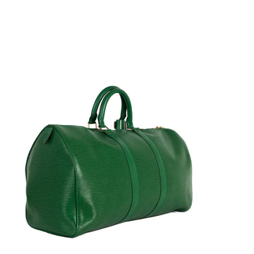 Sac Keepall 45 Vintage en cuir épi vert