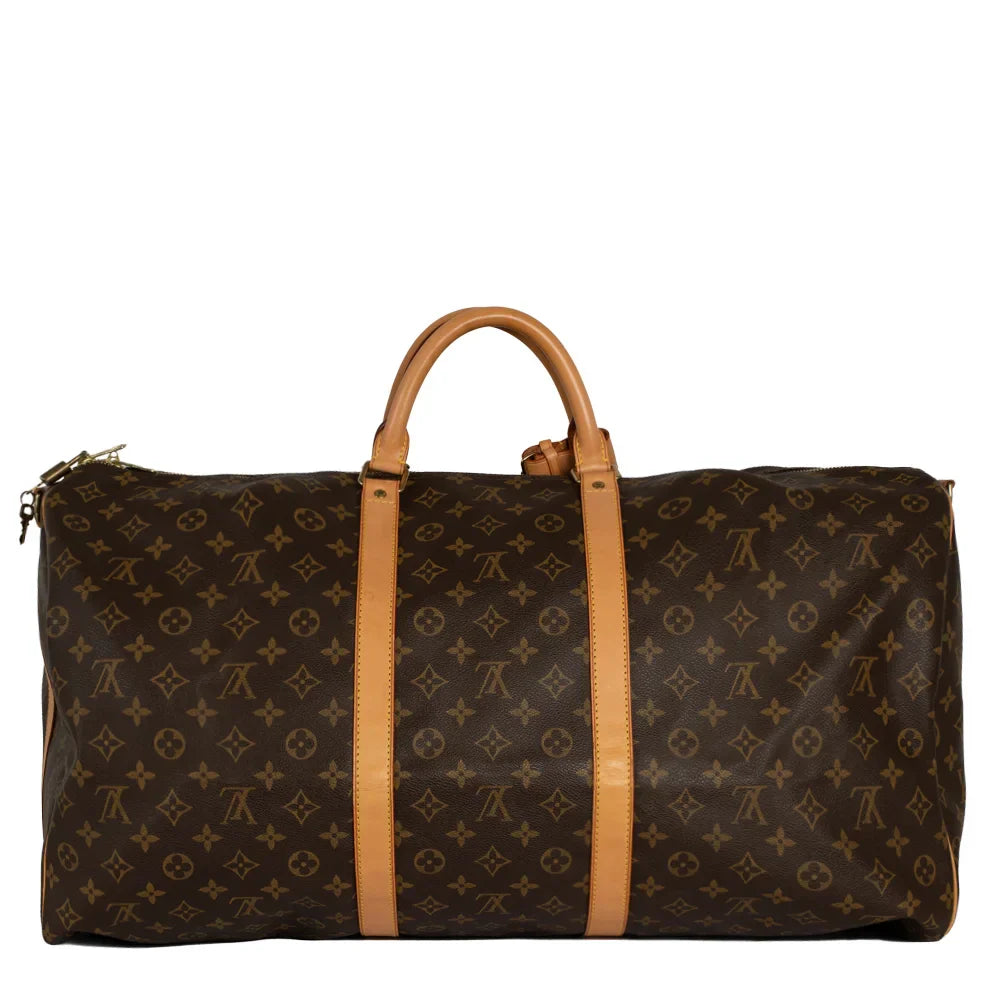 Sac Keepall 60 Vintage en toile monogram marron