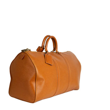Sac Keepall 50 Vintage en cuir épi marron