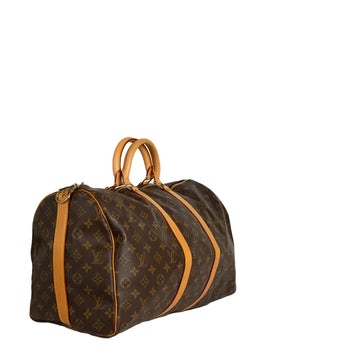 Sac Keepall 50 Vintage en toile monogram marron