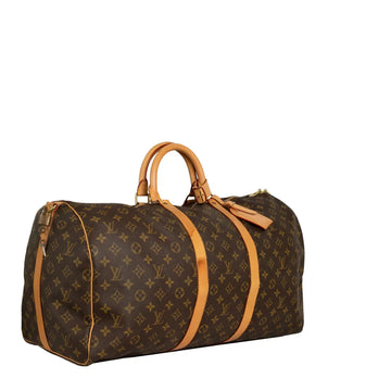 Sac Keepall 55 Vintage en toile monogram marron