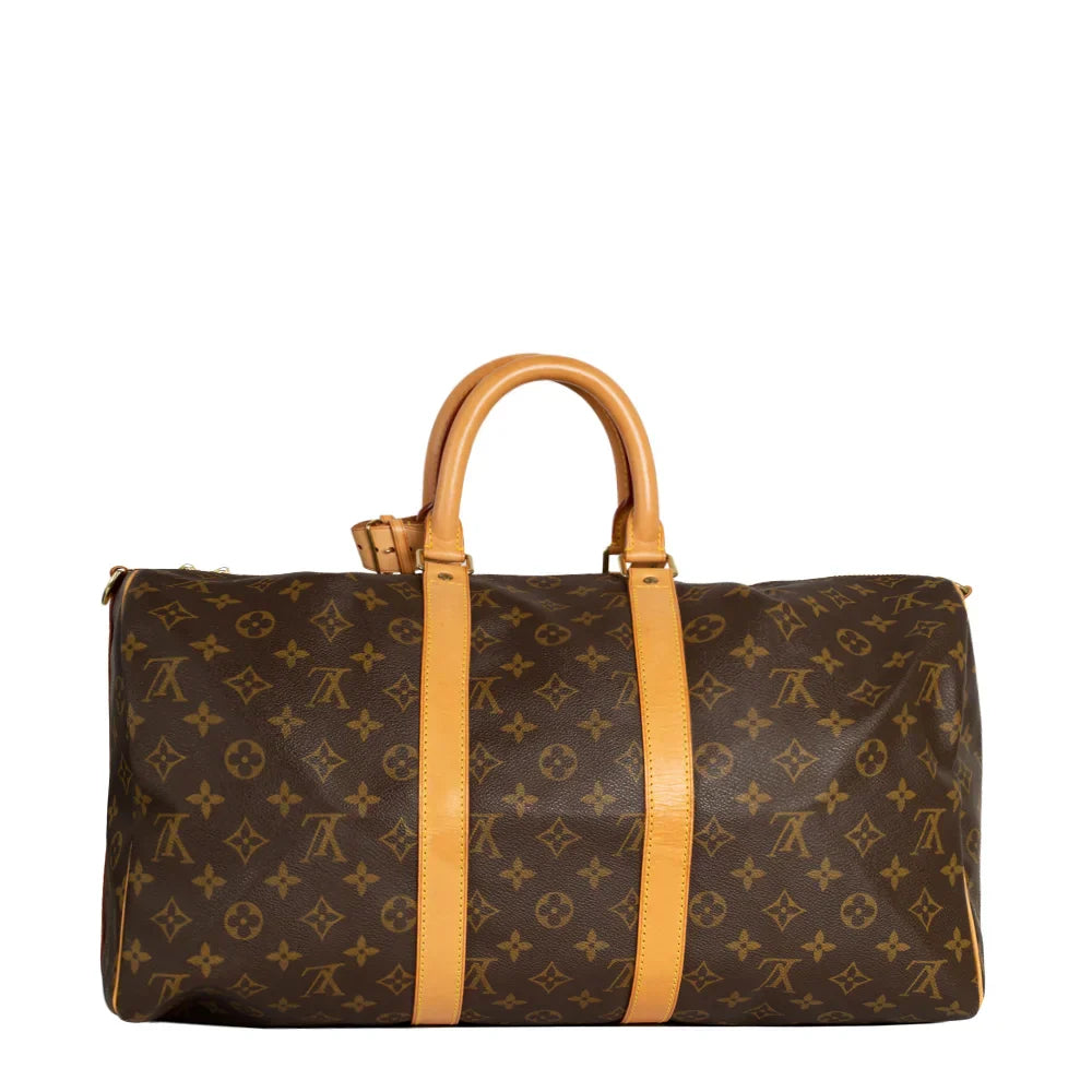 Sac Keepall 45 Vintage en toile monogram marron