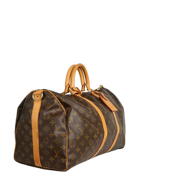 Sac Keepall 50 Vintage en toile monogram marron