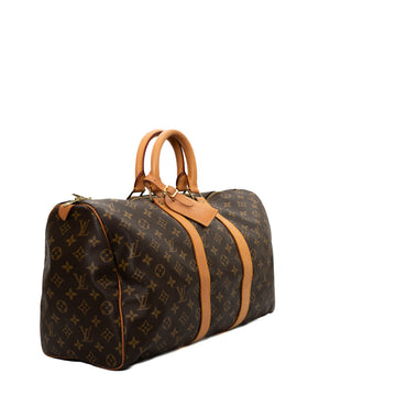 Sac Keepall 45 Vintage en toile monogram marron