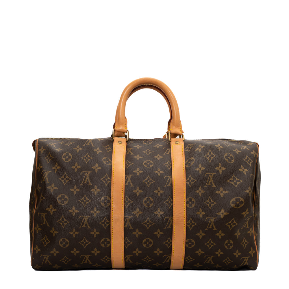 Sac Keepall 45 Vintage en toile monogram marron