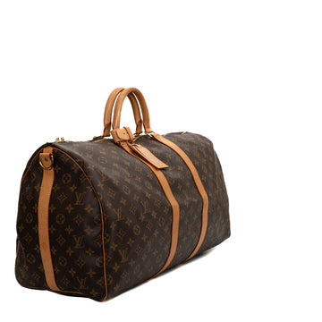 Sac Keepall 55 Vintage en toile monogramme marron