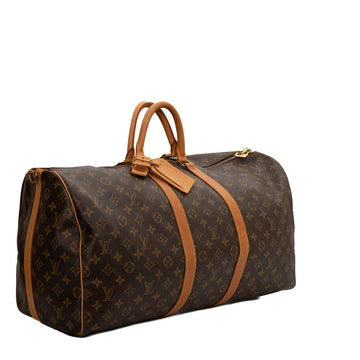 Sac Keepall 55 Vintage en toile monogramme marron