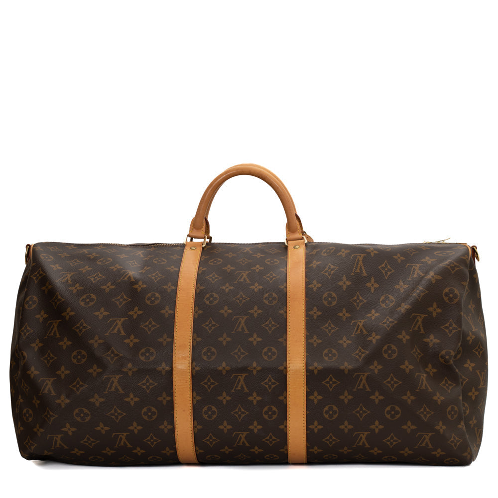 Sac Keepall 60 Vintage en toile monogramme marron