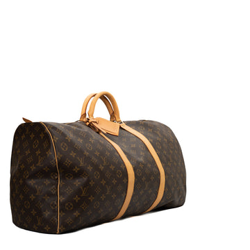 Sac Keepall 60 Vintage en toile monogram marron