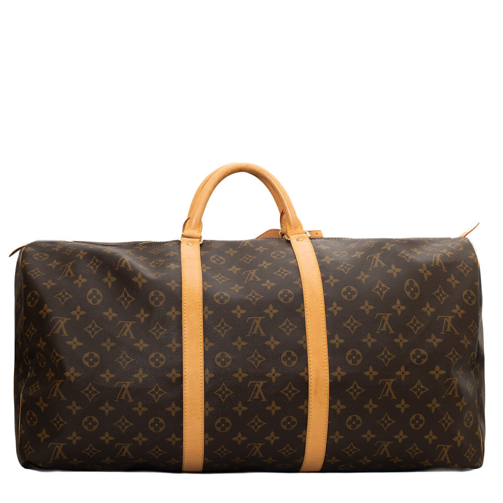Sac Keepall 60 Vintage en toile monogram marron