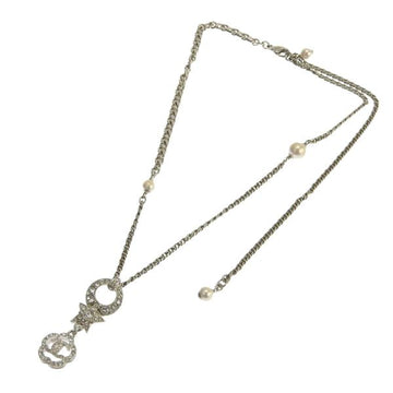 Chanel CC Rhinestone Star Pendant Necklace Metal Necklace in Excellent condition