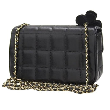 Chanel Camellia Choco Bar Chain Bag  Leather Shoulder Bag 14/A16780 in Excellent condition
